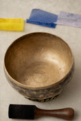 Load image into Gallery viewer, “Handcrafted Kopre singing bowl from Nepal with natural metal finish”