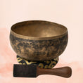 Load image into Gallery viewer, “Handcrafted Kopre singing bowl from Nepal with natural metal finish”