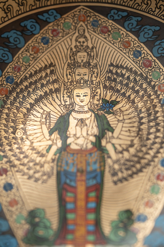 Avalokiteshvara Singing Bowl - Handcrafted Singing Bowl