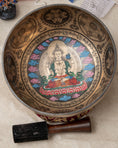 Load image into Gallery viewer, Tibetan Chenrezig Carved Singing Bowl - Meditation Bowl