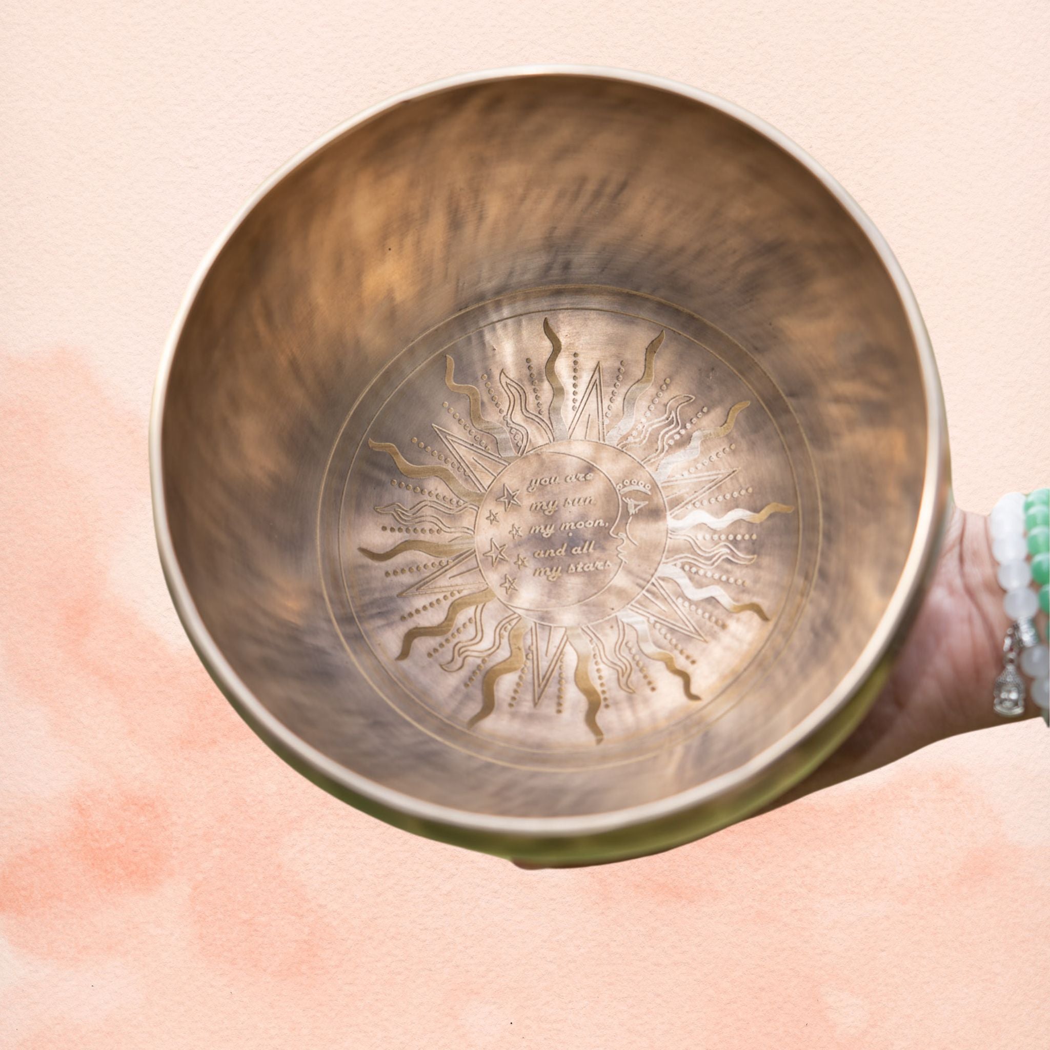 Hand Carved Singing Bowl with Gift Message