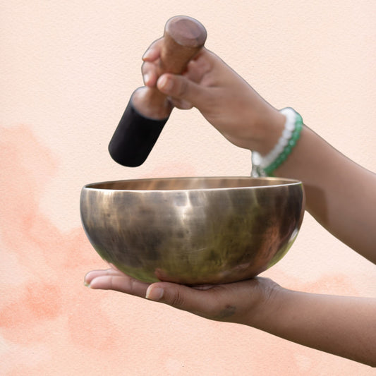Hand Carved Singing Bowl with Gift Message