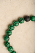 Load image into Gallery viewer, Malachite with Lava Stone Bracelet