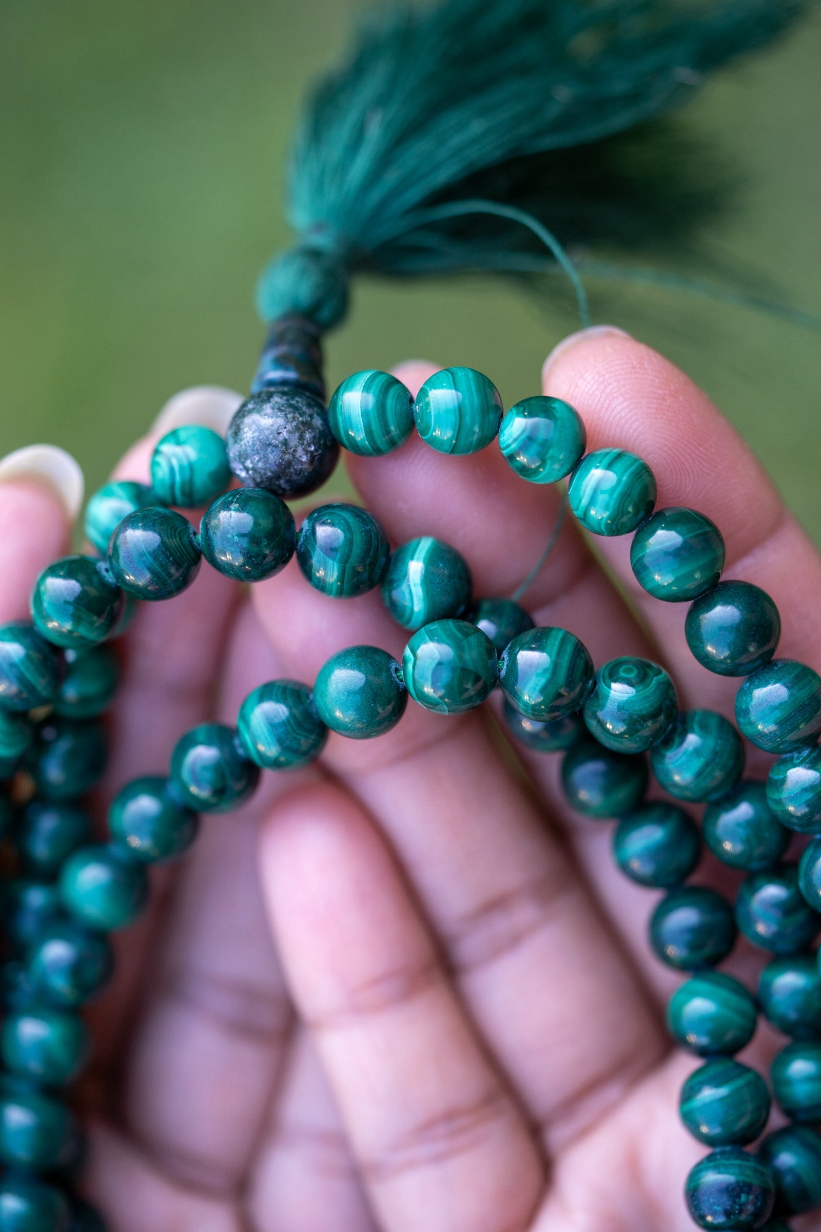 Malachite Mala - Meditation Bead