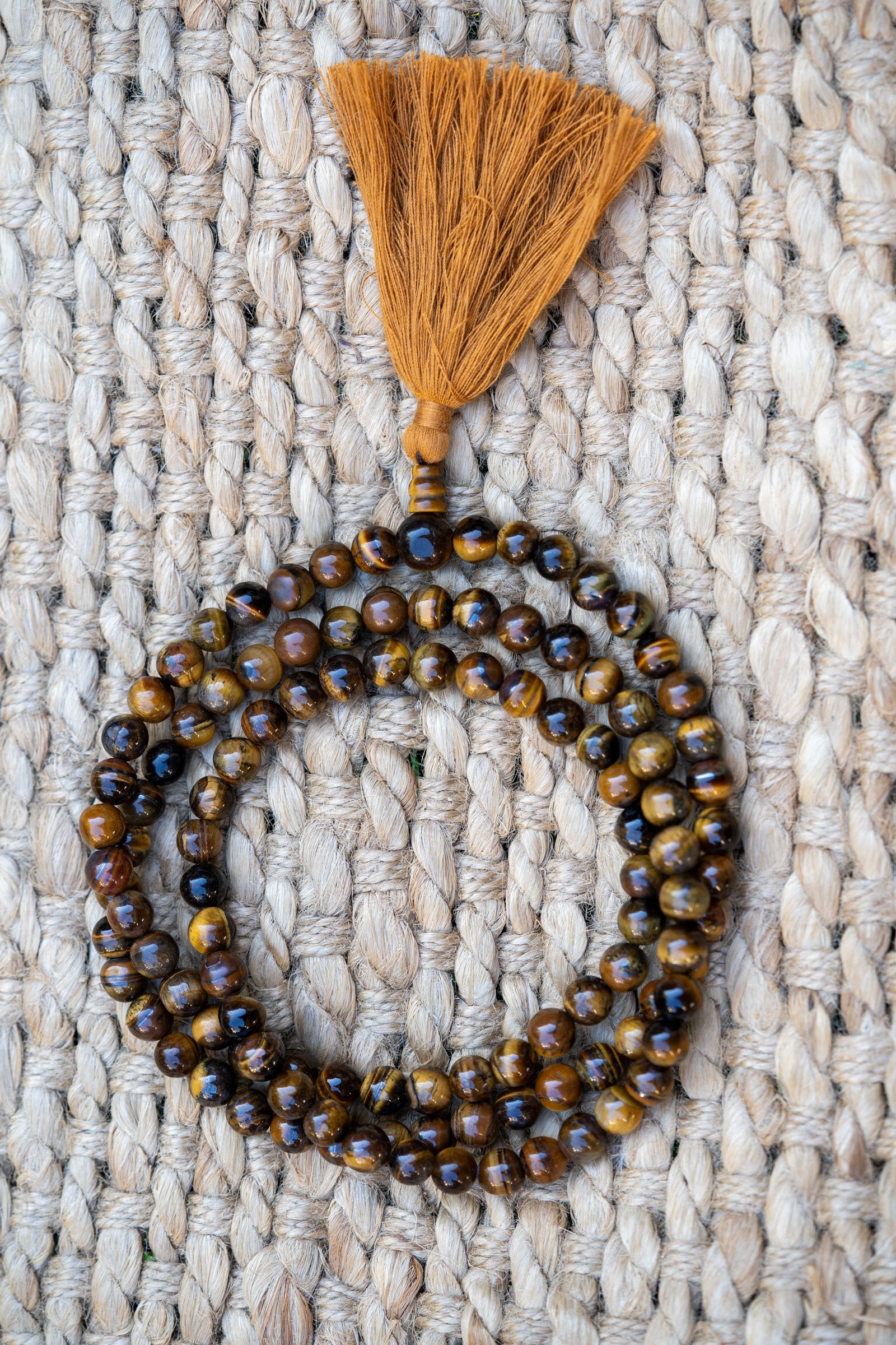 Tiger Eye Mala for daily meditation.