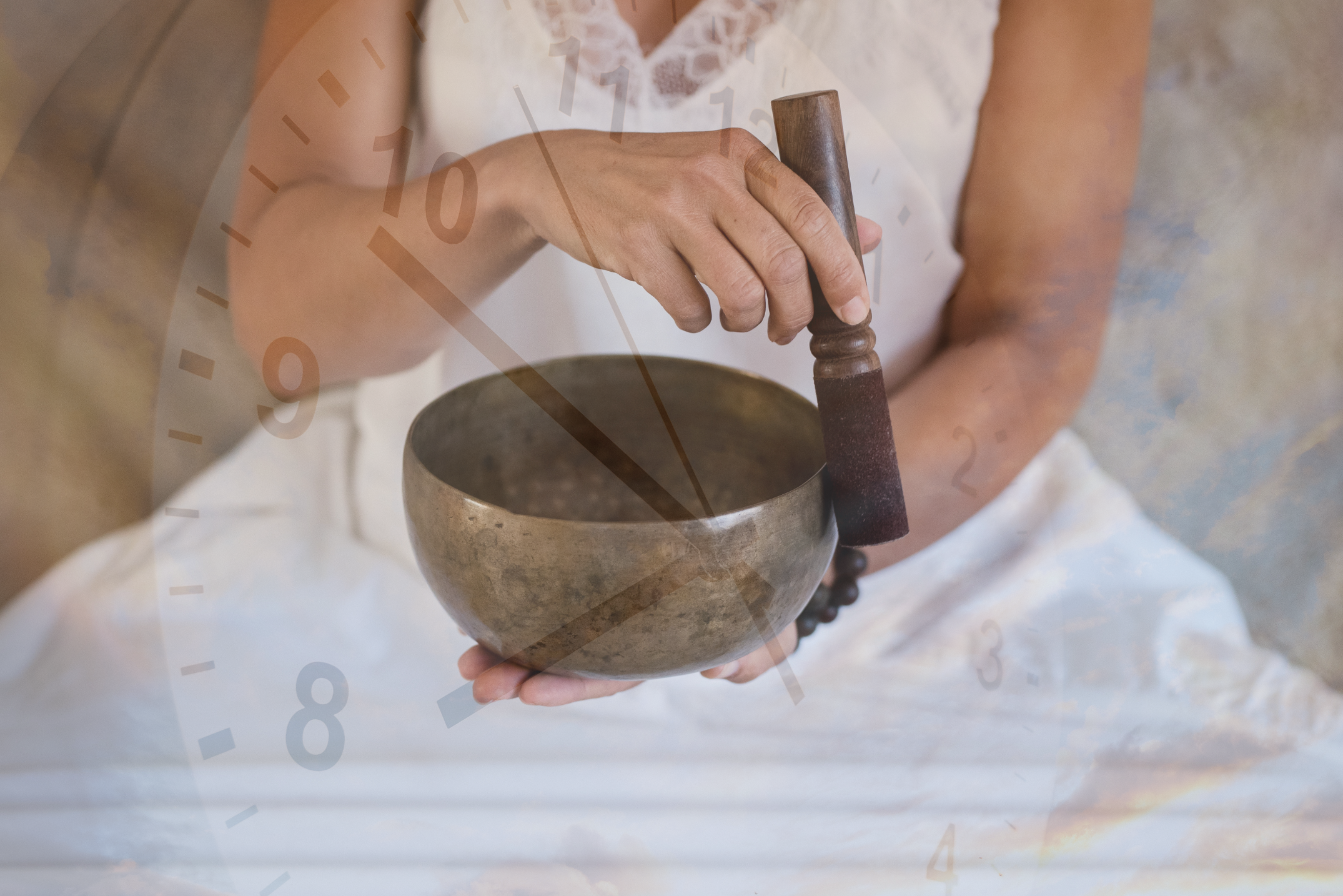 Right time to play singing bowl