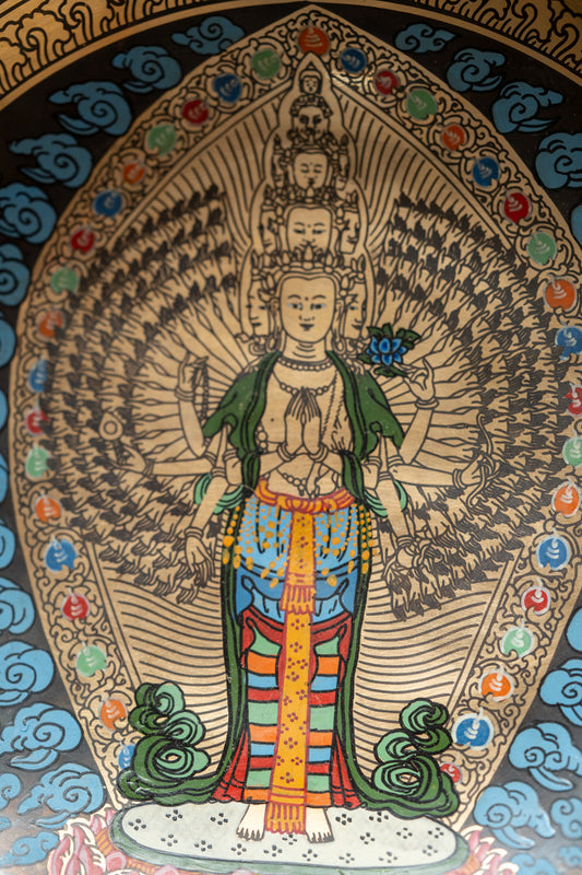 Avalokiteshvara Singing Bowl - Handcrafted Meditation Bowl 