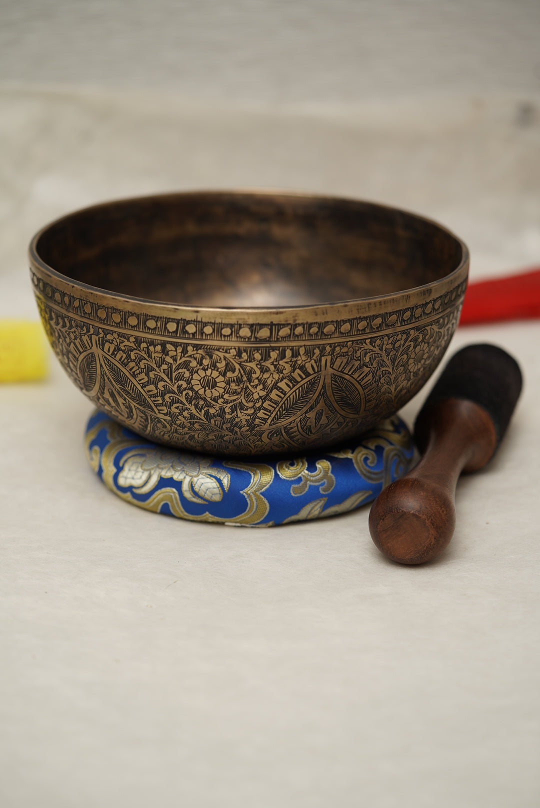 Tibetan engraved Handmade singing bowl 
