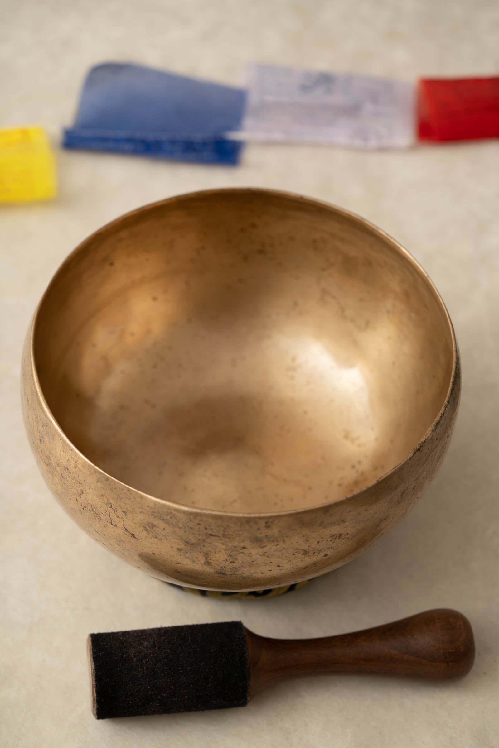 Handmade Kopre singing bowl from Nepal with natural finish