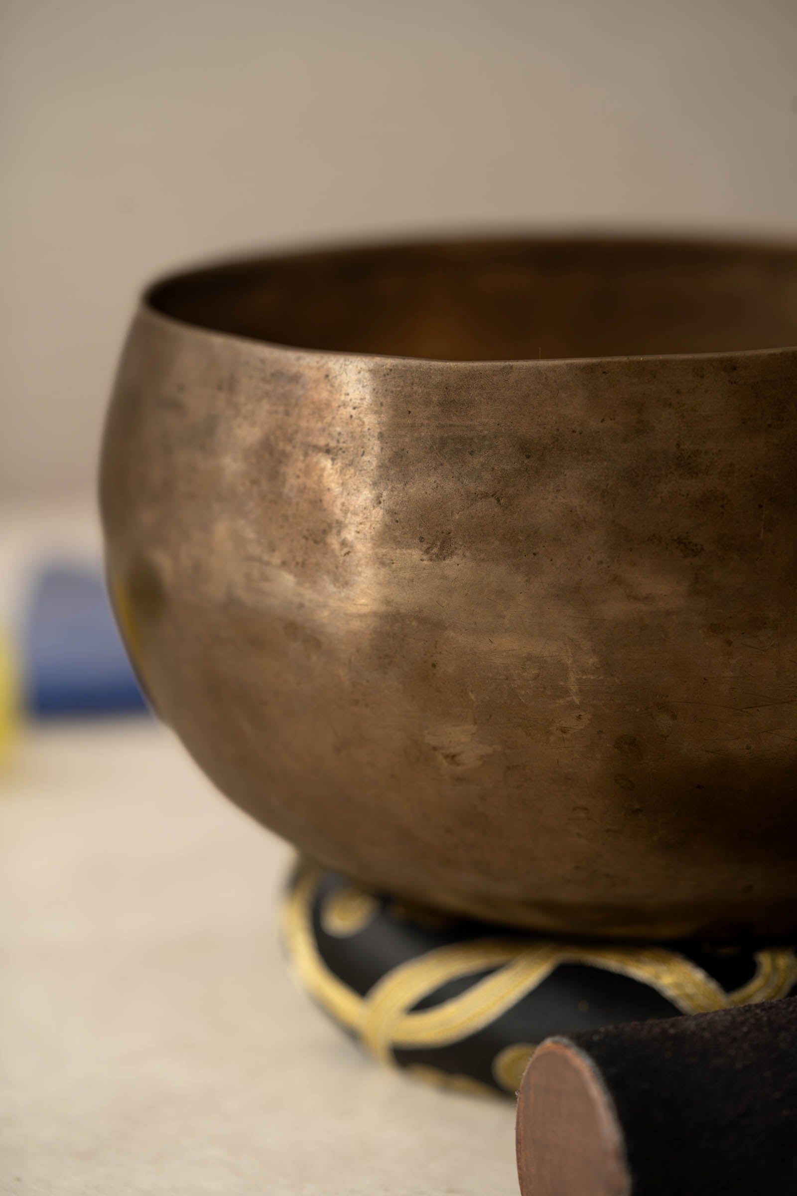 Handcrafted Kopre singing bowl supporting crown chakra alignment