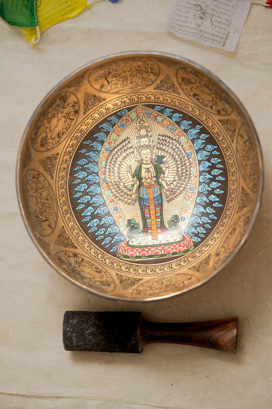 Avalokiteshvara Singing Bowl for Chakra Healing.