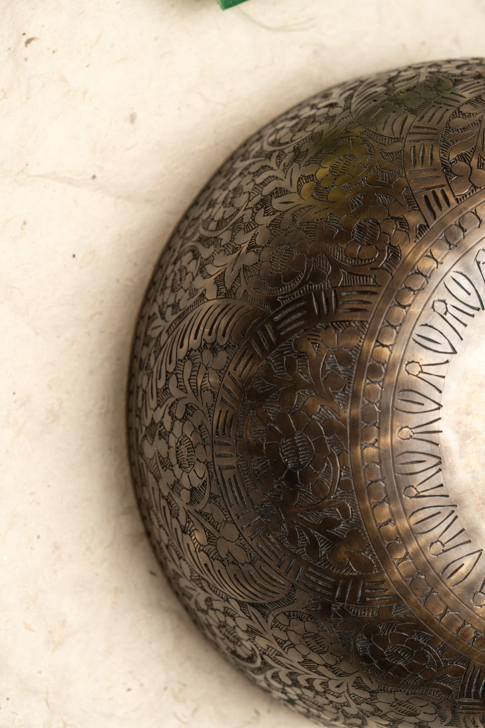 Floral Antique Singing Bowl - Handcrafted Tibetan Meditation Bowl