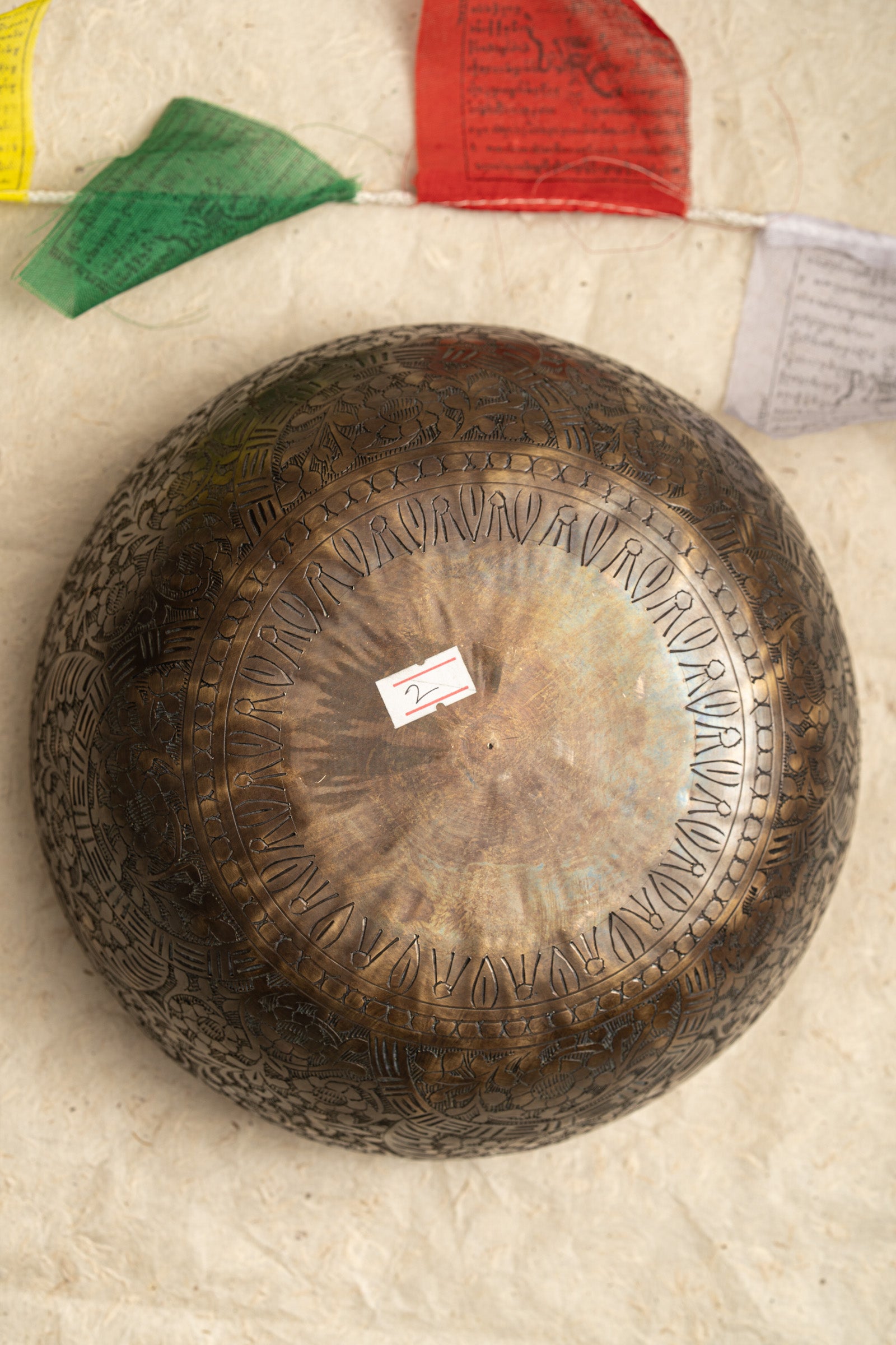 Floral Antique Singing Bowl - Handcrafted Tibetan Meditation Bowl
