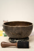 Load image into Gallery viewer, Floral Antique Singing Bowl - Handcrafted Tibetan Meditation Bowl
