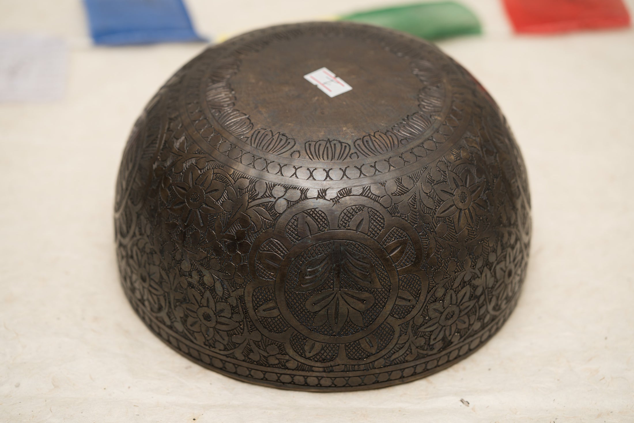 Lotus Singing bowl | Antique Carved Bowl
