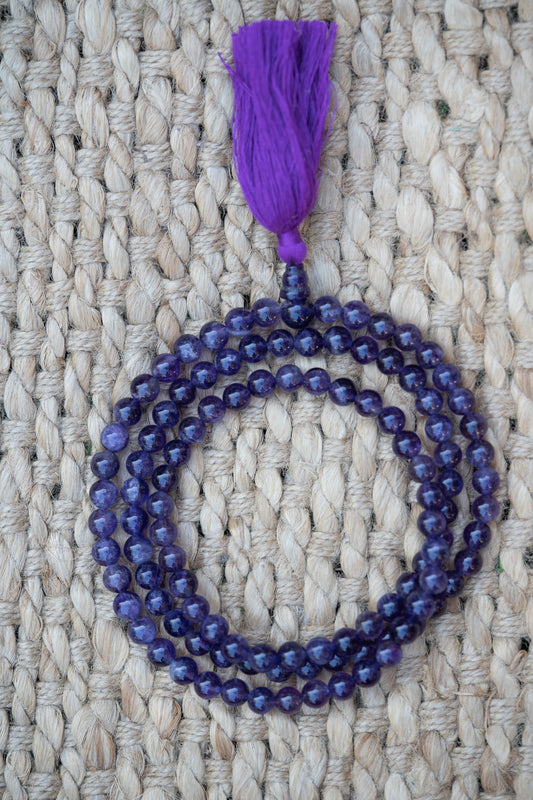 108 Beads Amethyst Mala 