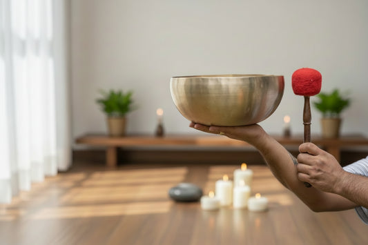 Traditional Tibetan style singing bowl 11 inch handmade