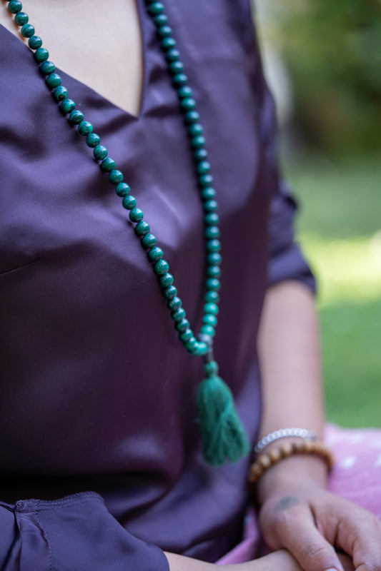  Malachite Mala - Meditation Bead