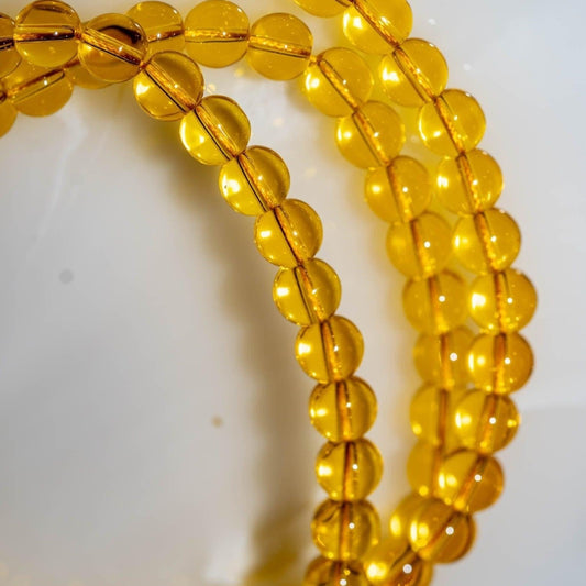 Natural Citrine Beaded Necklace